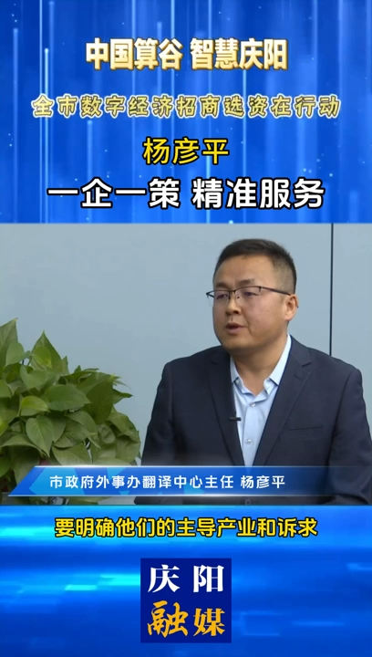 【V視】楊彥平：一企一策 精準服務