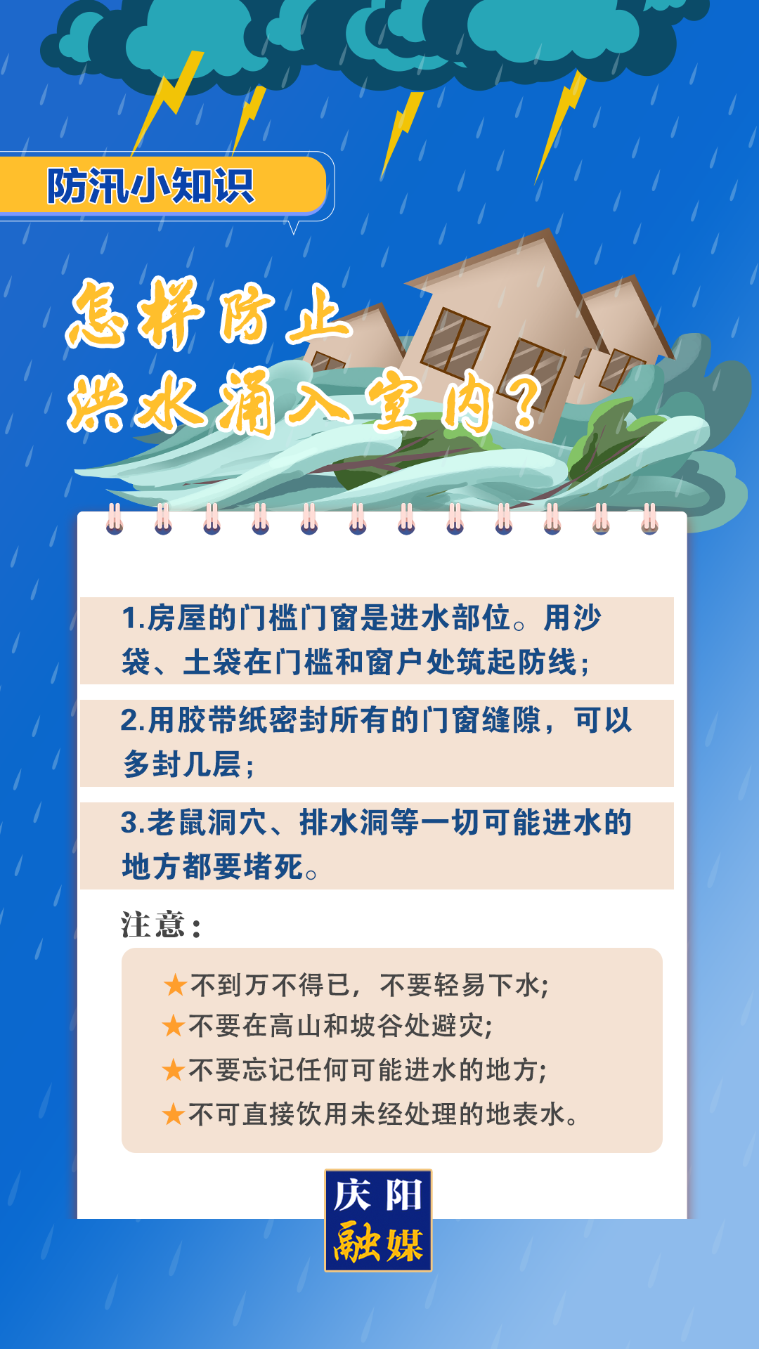 【微海報(bào)】防汛小知識 | 怎樣防止洪水涌入室內(nèi)?